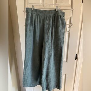 Madewell Textured Seafoam Gauze Pants in Large Tall